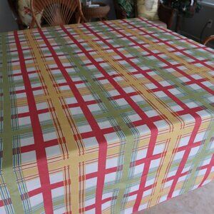 Excellent Food Network Plaid Farmhouse Tablecloth 60" x 100"